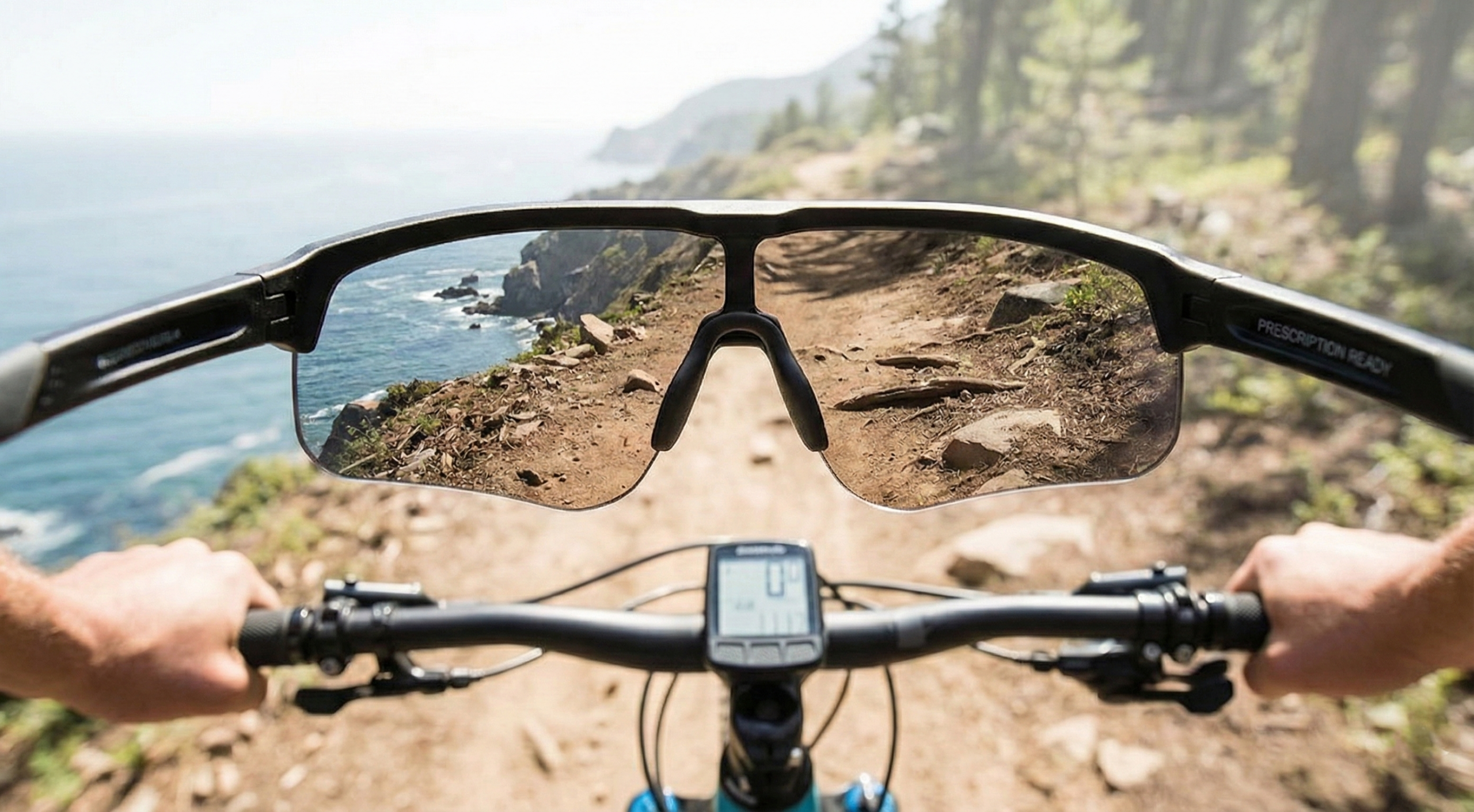 La mise à la vue des lunettes de sport